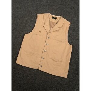 Wyoming Traders Vest Men's Medium Brown Canvas Western Ranch Cowboy Holster